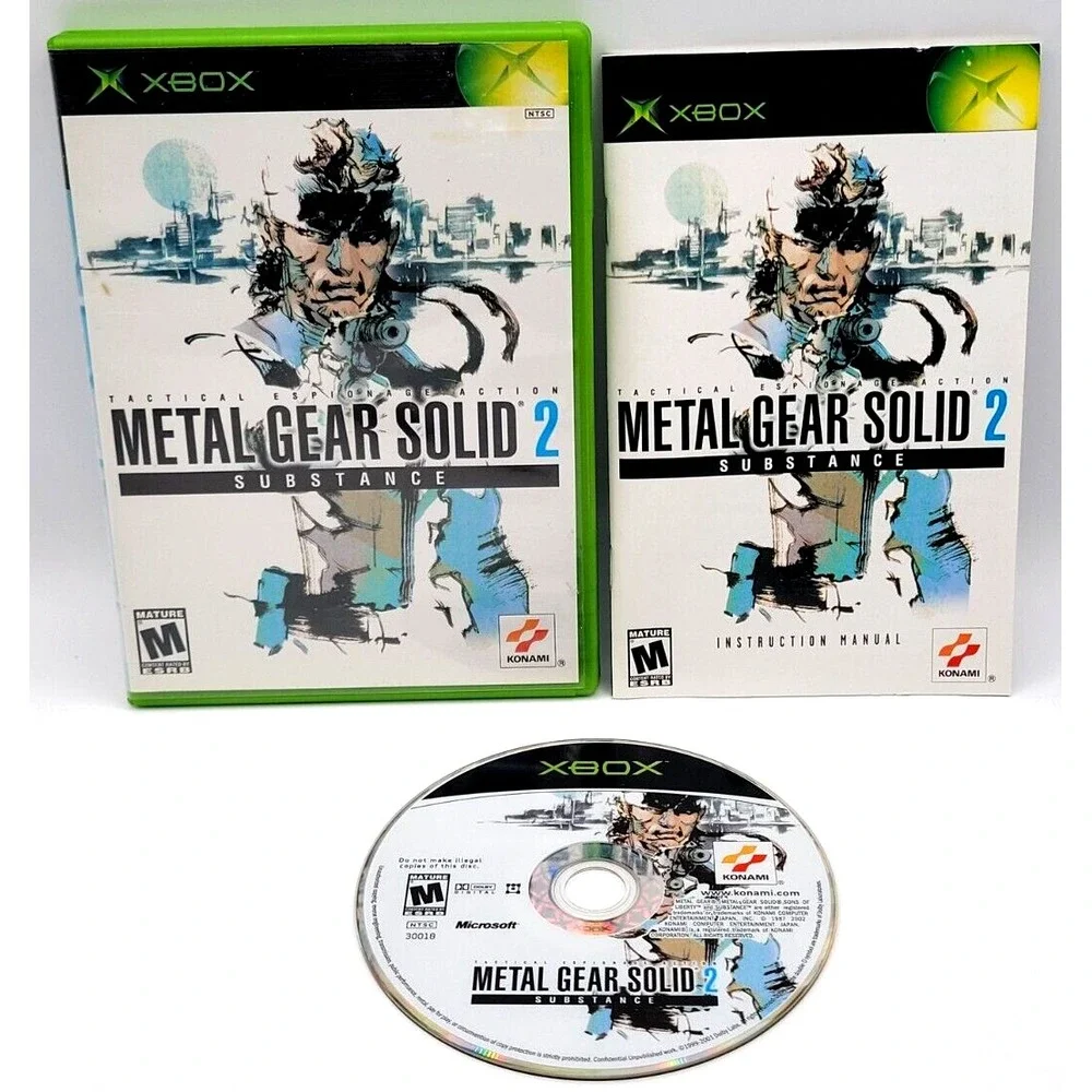 METAL GEAR SOLID 2 SUBSTANCE XBOX GAME CIB COMPLETE IN BOX KONAMI
